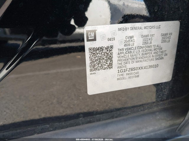 Chevrolet Bolt Ev Premier 2019 1G1FZ6S0XK4139010 Image 9