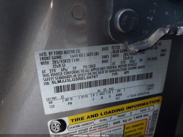 5LMJJ3LG5REL04767 Lincoln Navigator Reserve L