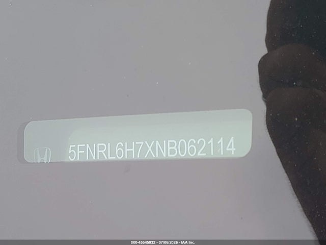 5FNRL6H7XNB062114 Honda Odyssey Ex-l