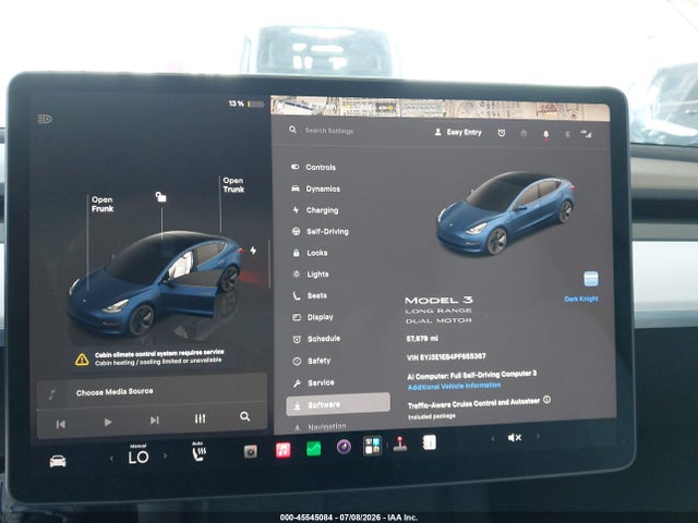 Aukcja sprzedaży 2023 Tesla Model 3 Long Range Dual Motor All-wheel Drive, vin: 5YJ3E1EB4PF655367, numer aukcji: 45545084