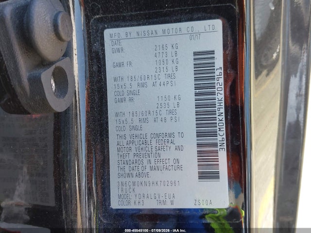 Nissan NV200 SV 2017 3N6CM0KN9HK702961 Image 9
