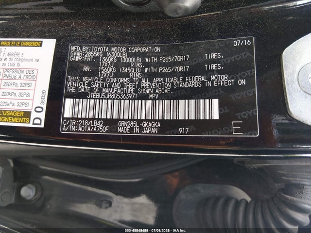 Toyota 4runner Sr5 Premium 2016 JTEBU5JR8G5363971 Image 9