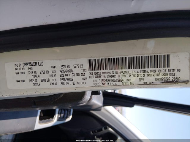 Aukcja sprzedaży 2009 Jeep Liberty Limited Edition, vin: 1J8GN58K09W529664, numer aukcji: 45545650