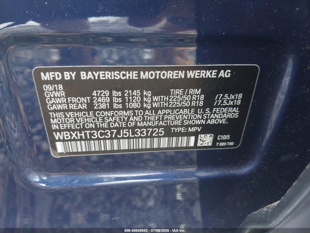 Продаж на аукціоні авто 2018 Bmw X1 Xdrive28i, vin: WBXHT3C37J5L33725, номер лоту: 45545882