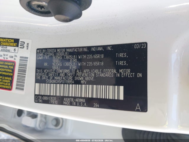 Toyota Highlander Hybrid Xle 2023 5TDKBRCH5PS119954 Image 9