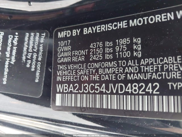 Aukcja sprzedaży 2018 Bmw 230i Xdrive, vin: WBA2J3C54JVD48242, numer aukcji: 45545989