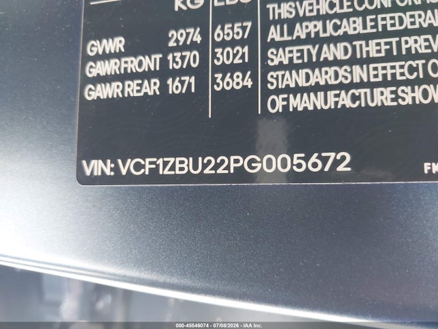 Fisker Ocean One 2023 VCF1ZBU22PG005672 Image 8