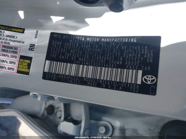 5YFS4MCEXSP244081 Toyota COROLLA SE