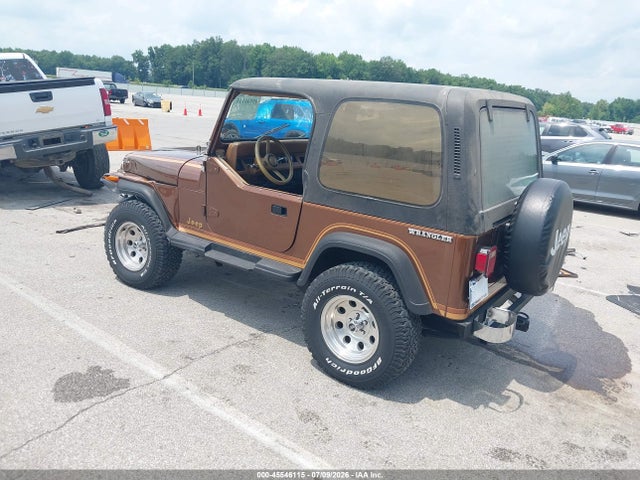 1987 Jeep Wrangler Laredo მანქანა იყიდება აუქციონზე, vin: 2BCCE8149HB508901, აუქციონის ნომერი: 45546115