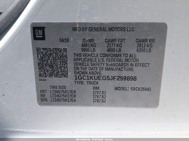 Chevrolet Silverado 2500hd Wt 2018 1GC1KUEG5JF259898 Image 9
