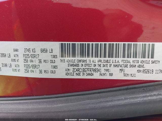 2C4RC1BG7FR708341 Chrysler Town &amp; Country Touring