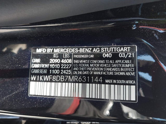 W1KWF8DB7MR631144 Mercedes-Benz C 300 Sedan