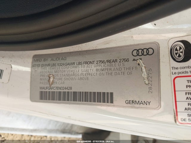 Aukcja sprzedaży 2014 Audi A6 3.0t Premium Plus, vin: WAUFGAFC7EN024428, numer aukcji: 45546395