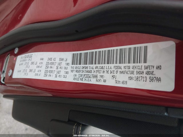 45546409 :رقم المزاد ، 1C4PJMCS2GW176006 vin ، 2016 Jeep Cherokee Latitude مزاد بيع