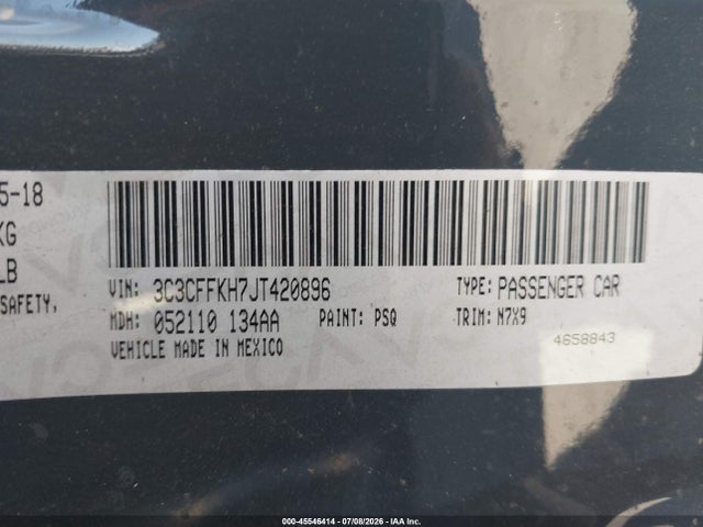 Fiat 500 POP 2018 3C3CFFKH7JT420896 Image 9
