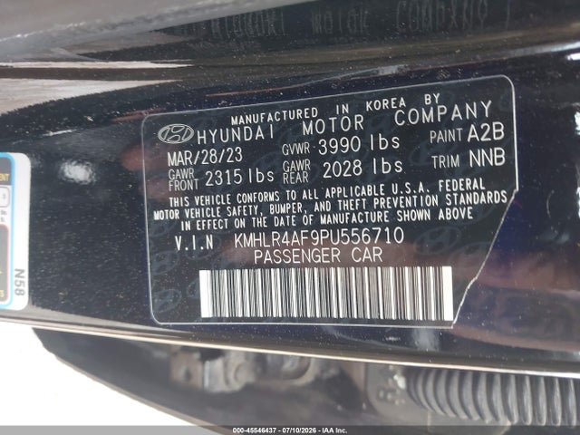 45546437 :رقم المزاد ، KMHLR4AF9PU556710 vin ، 2023 Hyundai Elantra N Line مزاد بيع