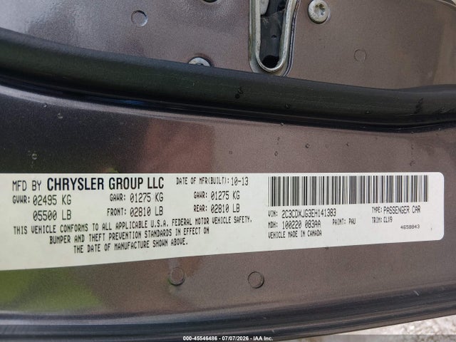 Продаж на аукціоні авто 2014 Dodge Charger Sxt Plus, vin: 2C3CDXJG3EH141383, номер лоту: 45546486