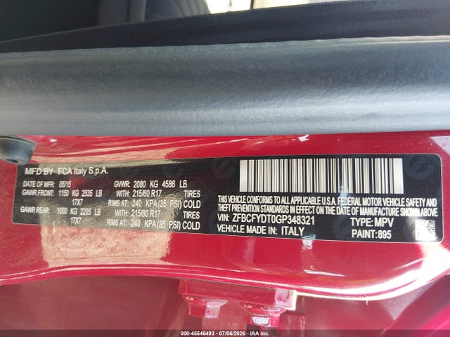 Fiat 500x Lounge 2016 ZFBCFYDT0GP348321 Image 9