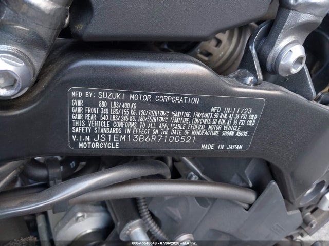 JS1EM13B6R7100521 Suzuki Gsx800 F