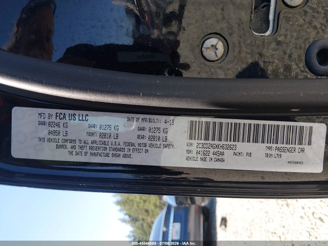 Dodge Challenger Sxt 2019 2C3CDZAGXKH632623 Image 9