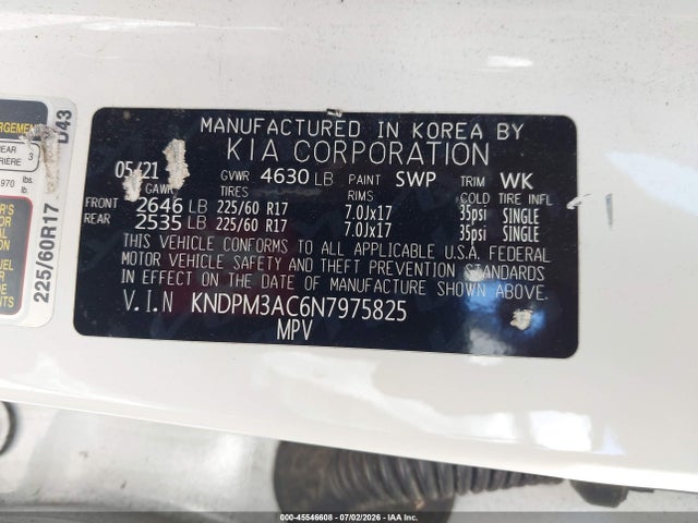 KIA Sportage Lx 2022 KNDPM3AC6N7975825 Image 9
