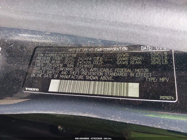 Продаж на аукціоні авто 2010 Volvo Xc60 T6/t6 R-design, vin: YV4992DZ7A2097198, номер лоту: 45546688