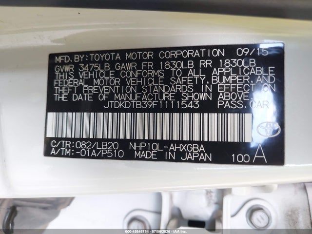 Toyota Prius C Four 2015 JTDKDTB39F1111543 Image 8