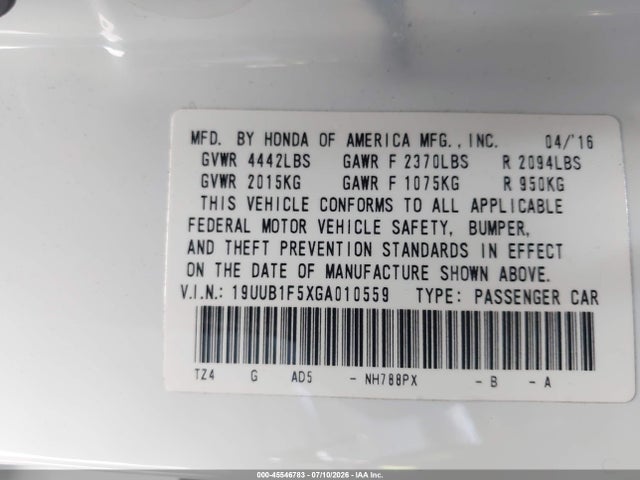Acura TLX TECH 2016 19UUB1F5XGA010559 Image 9