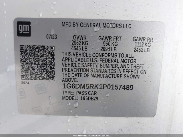 Продажа на аукционе авто 2023 Cadillac Ct5 Luxury, vin: 1G6DM5RK1P0157489, номер лота: 45546852