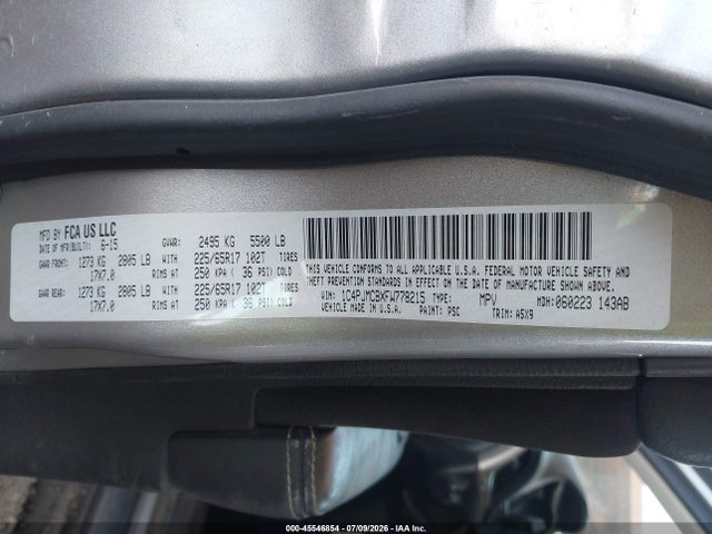 Jeep Cherokee Latitude 2015 1C4PJMCBXFW778215 Image 9