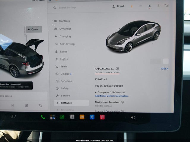 Auction sale of the 2018 Tesla Model 3 Long Range/performance, vin: 5YJ3E1EB3JF096952, lot number: 45546862