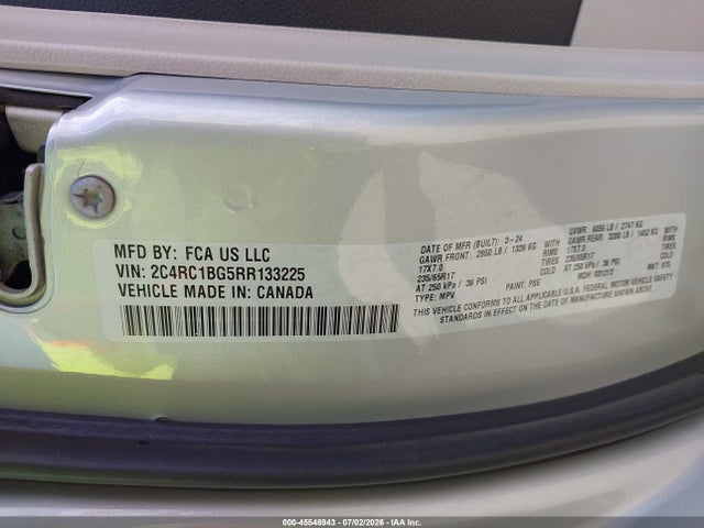 Chrysler Pacifica Touring L 2024 2C4RC1BG5RR133225 Image 9