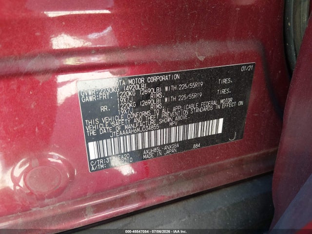JTEAAAAH6MJ034855 Toyota Venza Xle