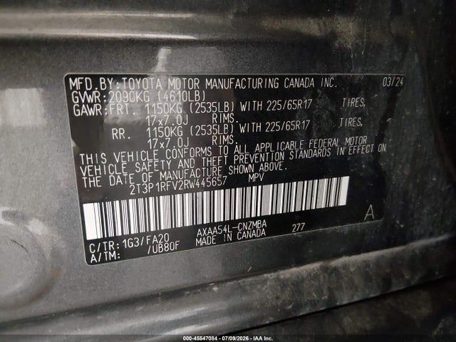 Toyota Rav4 Xle 2024 2T3P1RFV2RW445657 Image 9