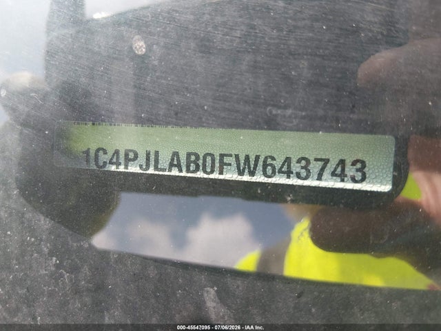 45547095 :رقم المزاد ، 1C4PJLAB0FW643743 vin ، 2015 Jeep Cherokee Sport مزاد بيع