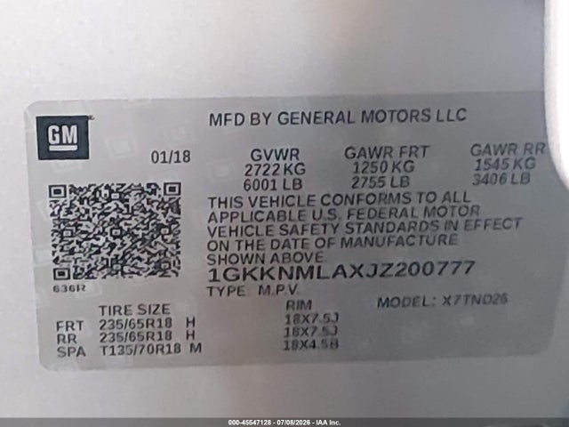 GMC Acadia Slt-1 2018 1GKKNMLAXJZ200777 Image 9