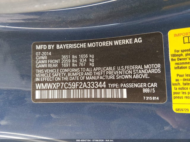 Mini Hardtop Cooper S 2015 WMWXP7C59F2A33344 Image 9