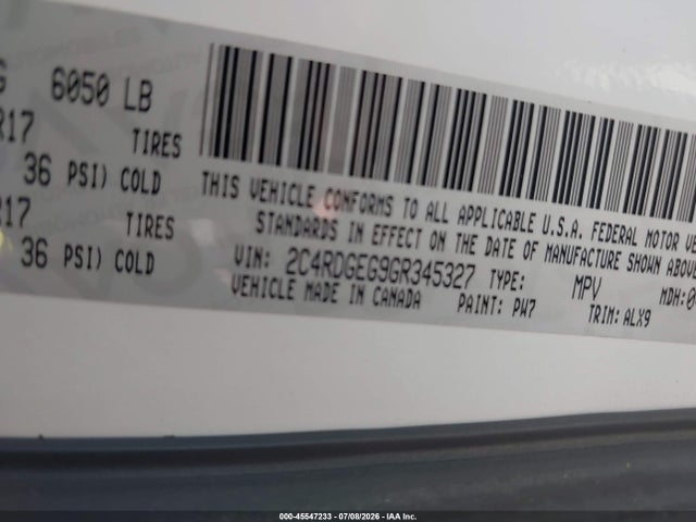 Dodge Grand Caravan R/t 2016 2C4RDGEG9GR345327 Image 9