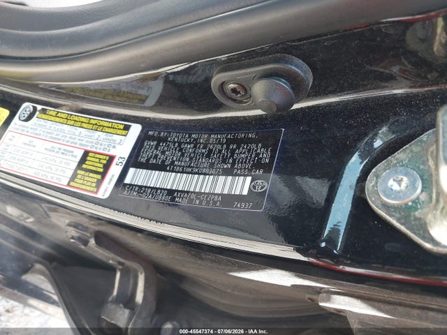 4T1B61HK9KU803075 Toyota CAMRY XSE