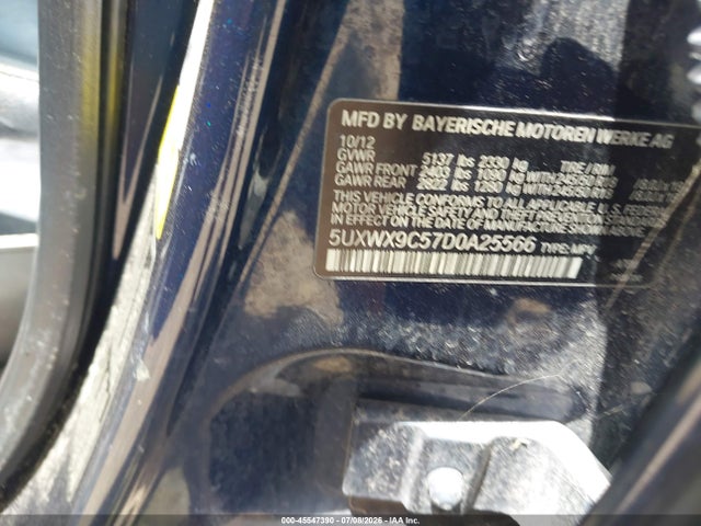 Продаж на аукціоні авто 2013 Bmw X3 Xdrive28i, vin: 5UXWX9C57D0A25566, номер лоту: 45547390
