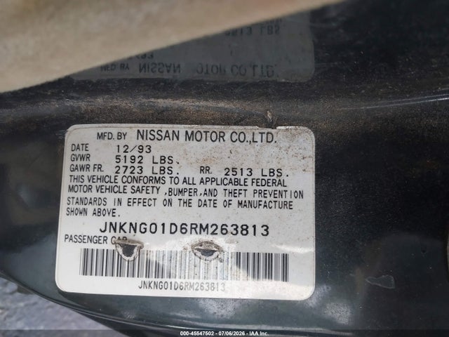 Продаж на аукціоні авто 1994 Infiniti Q45, vin: JNKNG01D6RM263813, номер лоту: 45547502