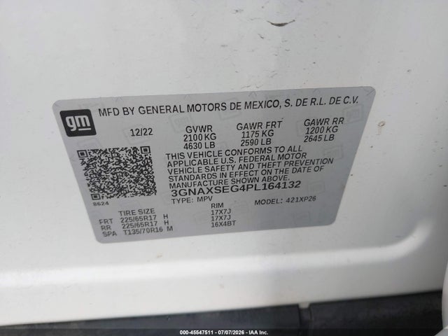 Chevrolet Equinox Awd Ls 2023 3GNAXSEG4PL164132 Image 9