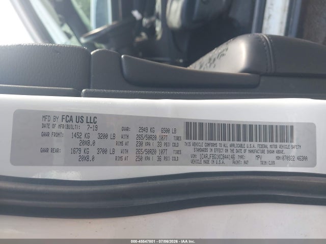 Продажа на аукционе авто 2019 Jeep Grand Cherokee Limited 4x4, vin: 1C4RJFBG1KC844146, номер лота: 45547801