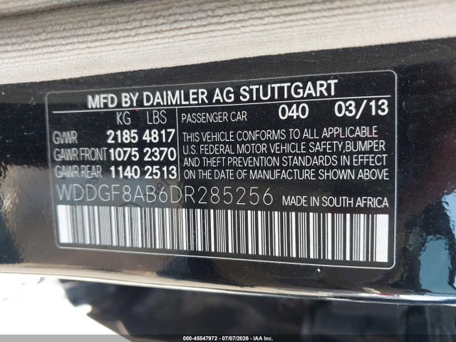 Продажа на аукционе авто 2013 Mercedes-benz C 300 Luxury 4matic/sport 4matic, vin: WDDGF8AB6DR285256, номер лота: 45547972