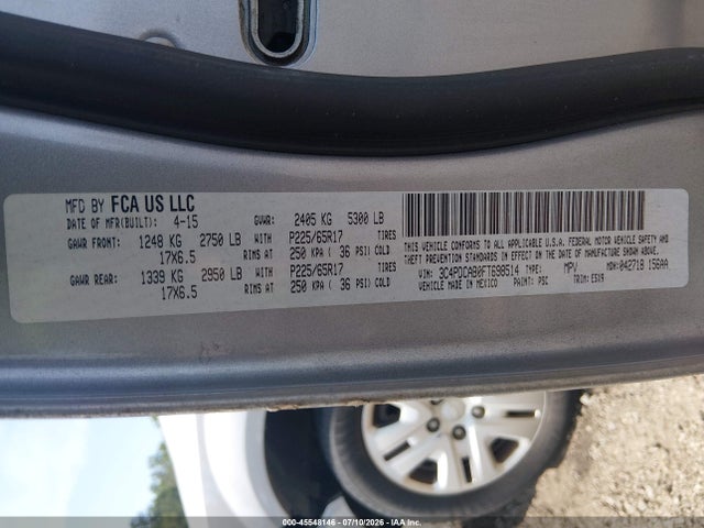Aukcja sprzedaży 2015 Dodge Journey American Value Pkg, vin: 3C4PDCAB0FT698514, numer aukcji: 45548146