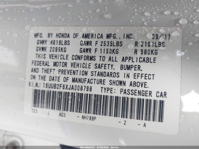 Acura TLX 2018 19UUB2F6XJA008798 Image 9