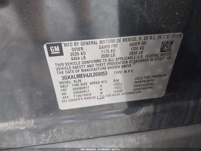 GMC Terrain Sle 2018 3GKALMEV4JL269053 Image 9