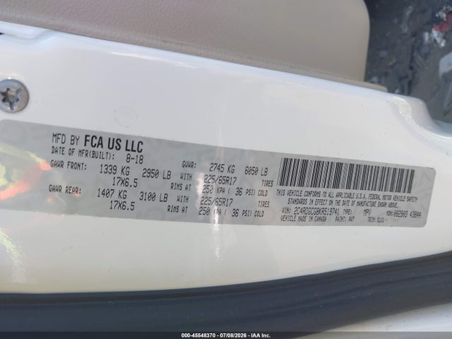 Продаж на аукціоні авто 2019 Dodge Grand Caravan Sxt, vin: 2C4RDGCG8KR519741, номер лоту: 45548370