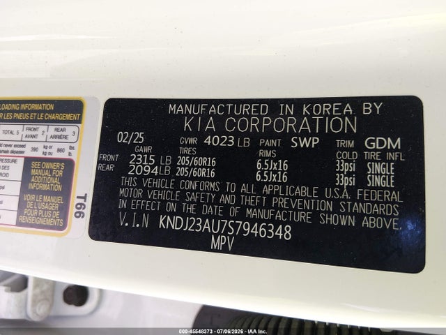 KIA SOUL LX 2025 KNDJ23AU7S7946348 Image 9