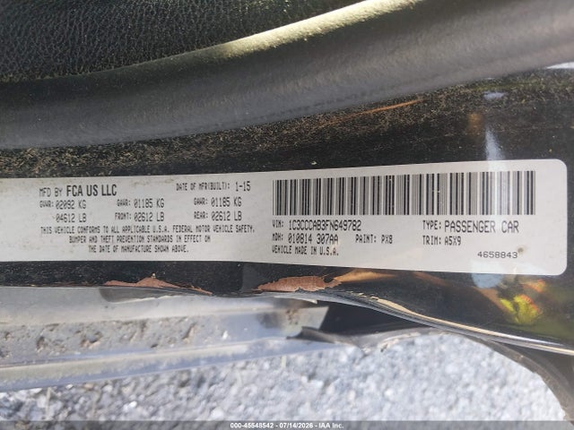 45548542 :رقم المزاد ، 1C3CCCAB3FN649782 vin ، 2015 Chrysler 200 Limited مزاد بيع